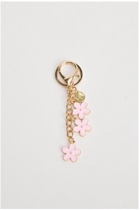 Flower Chain Keyring Pink