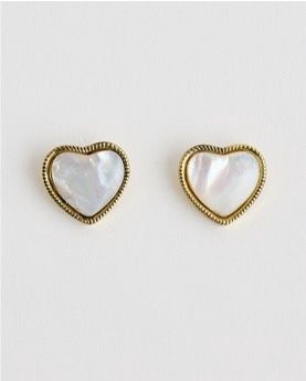 Finley Earrings White