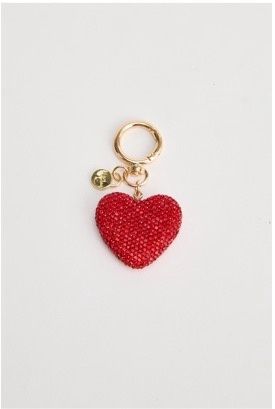 Dazzle Heart Keyring Red