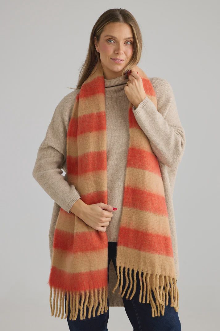 Malibu Scarf Orange Tan