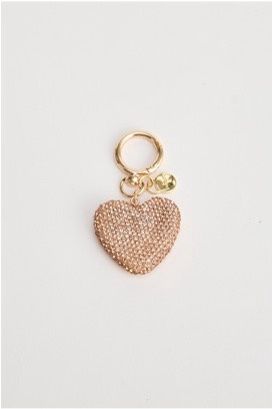 Dazzle Heart Keyring Tan