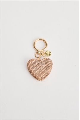 Dazzle Heart Keyring Tan