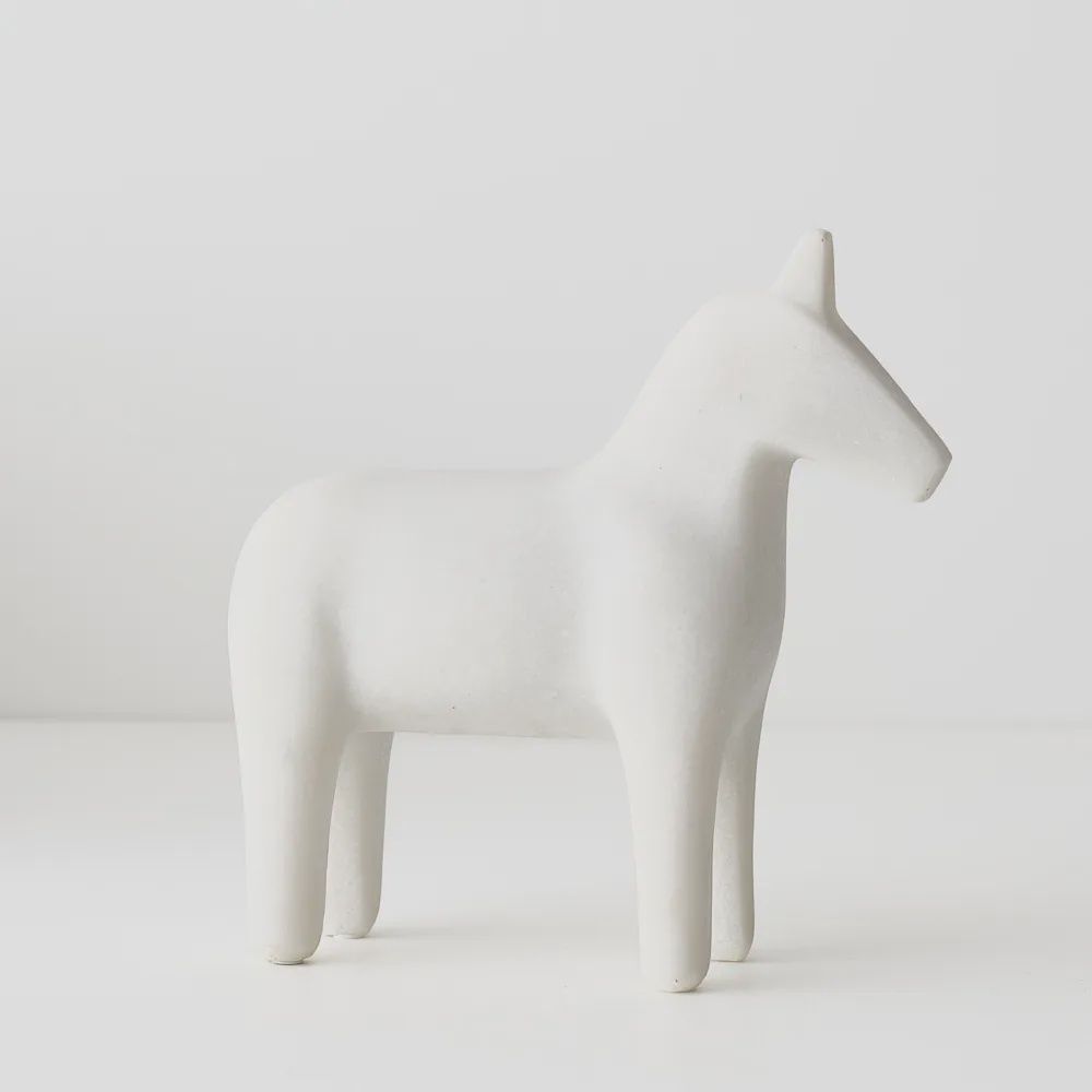Luka Horse Sculpture White