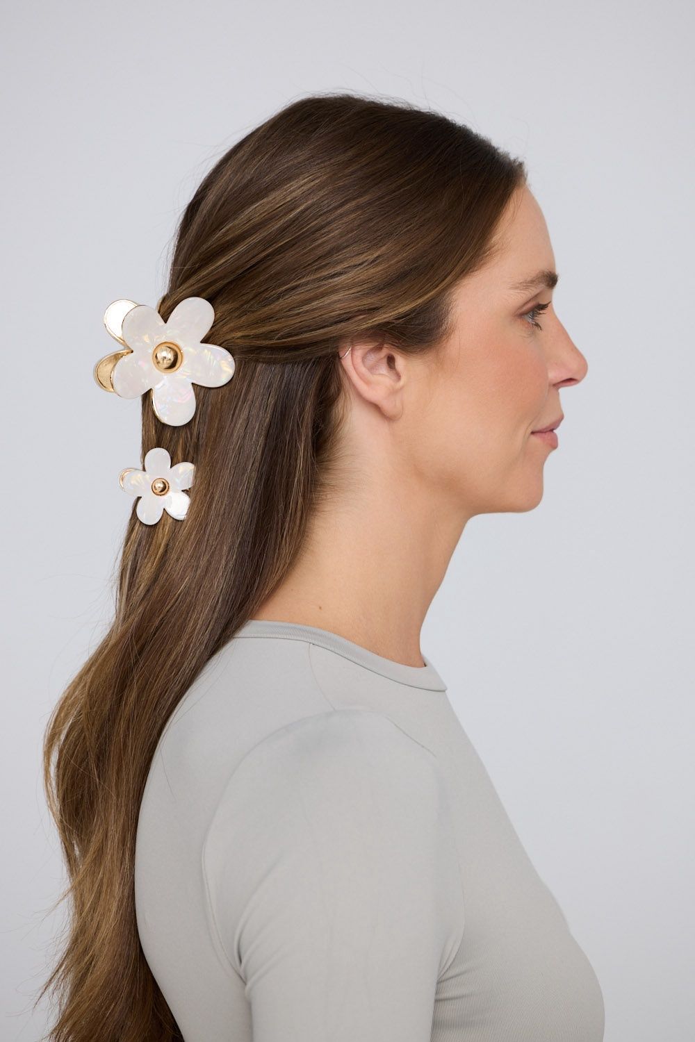 Flora Hair Claw - Cream