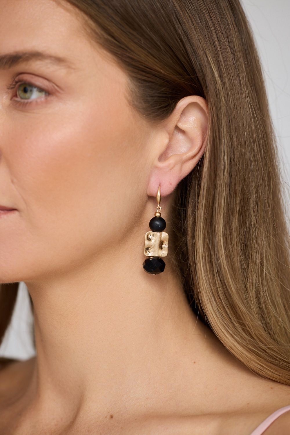 Stardust Earrings - Black w Gold