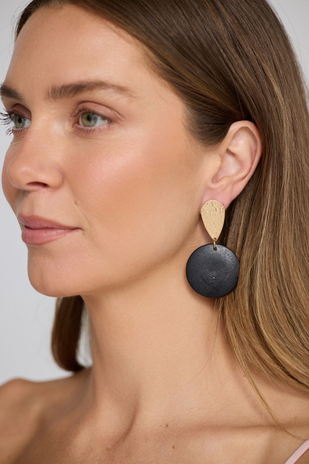 Parker Earrings - Black w Gold