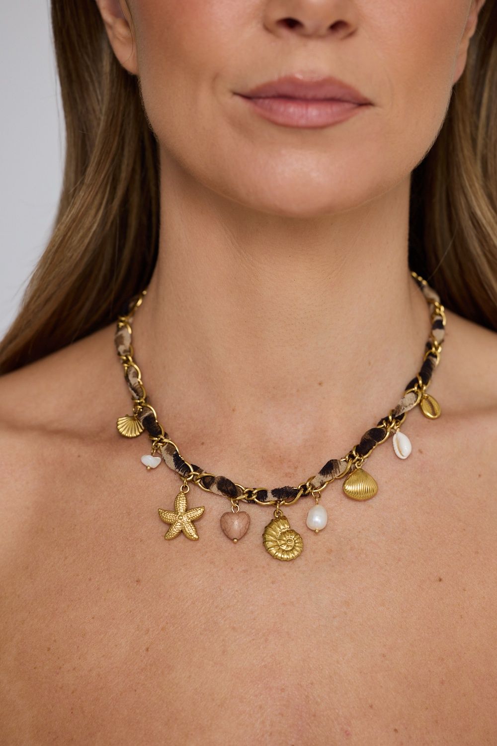 Shelly Necklace - Leopard