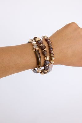 Connor Stack Bracelet - Brown