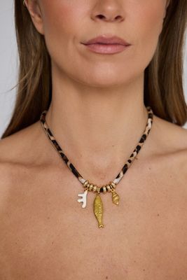 Winter Fish Necklace - Leopard