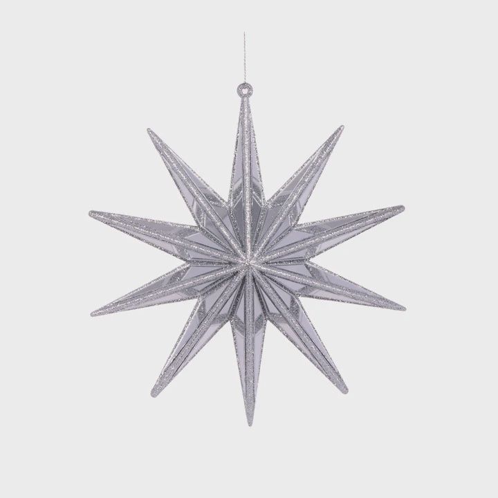 10 Point Hanging Star Silver
