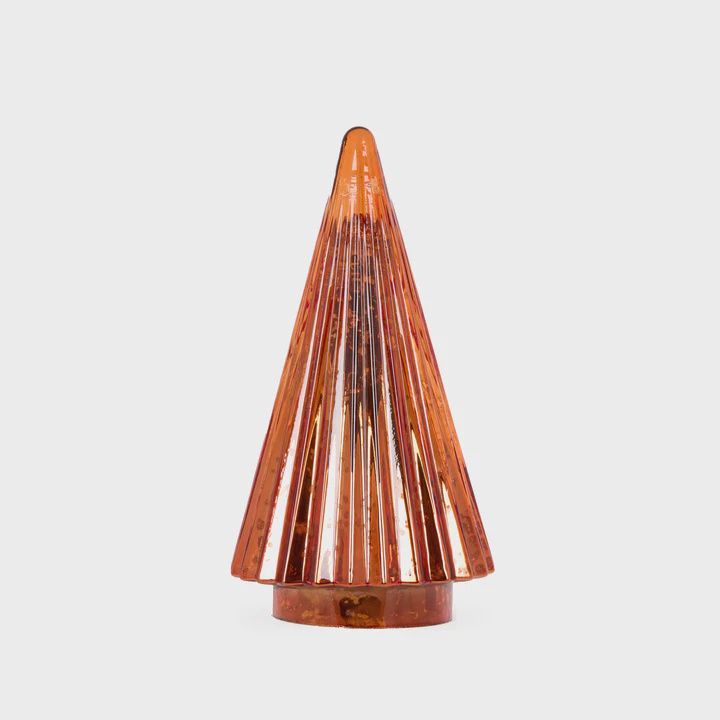 Orange Vintage Mercury LED Tabletop Tree