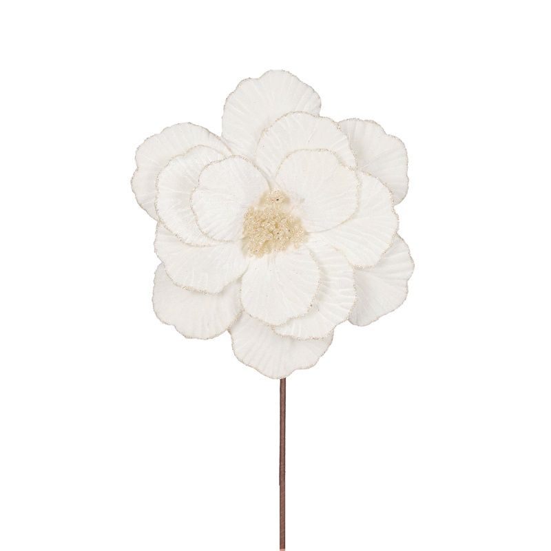Ivory Simple Layered Velvet Flower