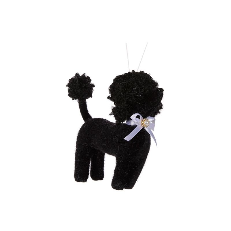 Hanging Black Poodle With Bow