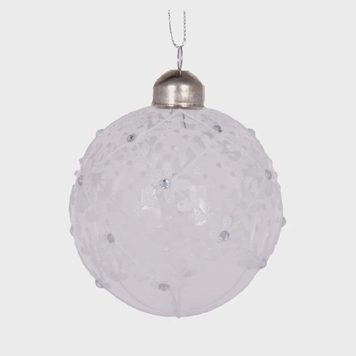 Clear Intricate Vine Bauble
