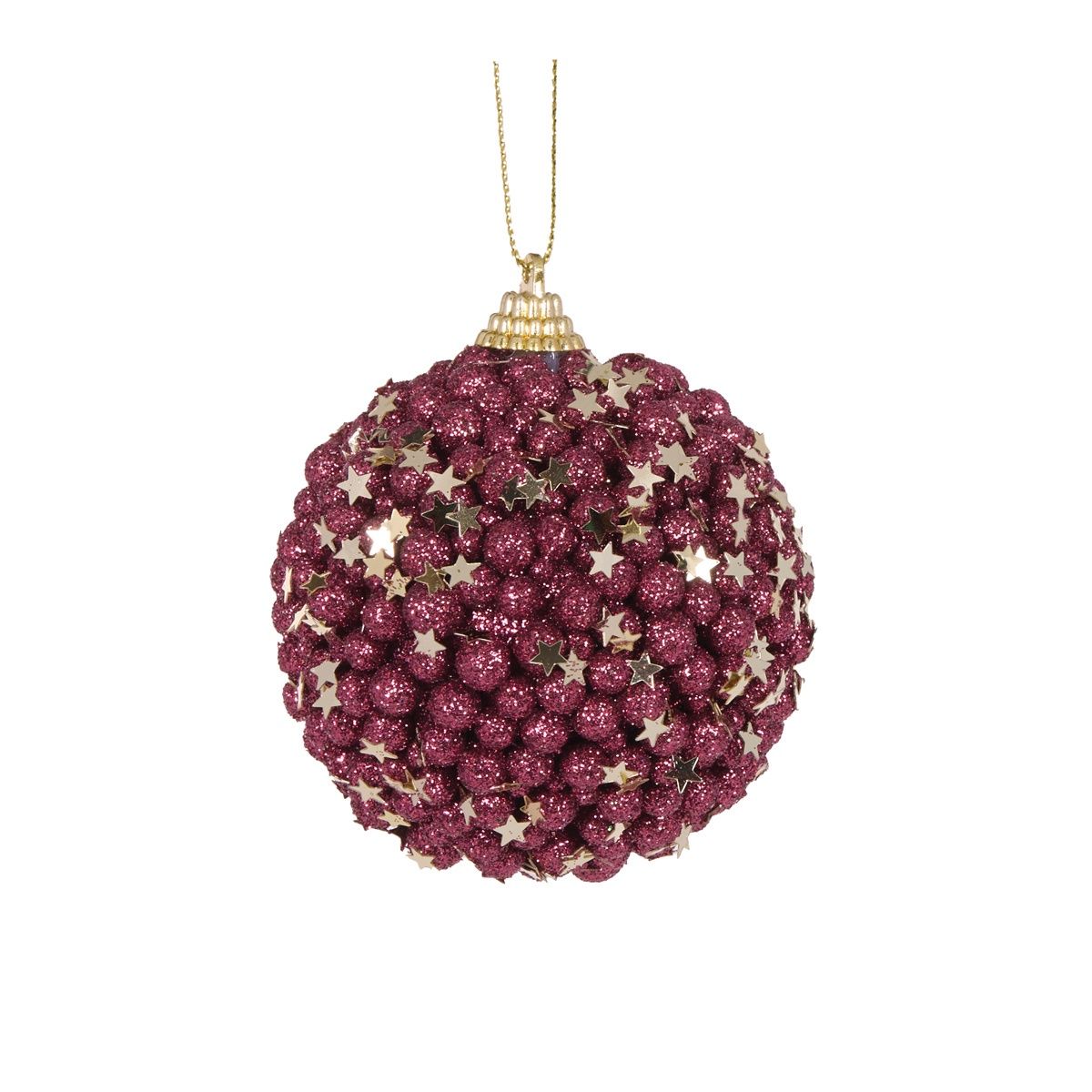 Mini Burgundy Stars Bauble