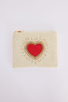 Royal Heart Clutch Creme
