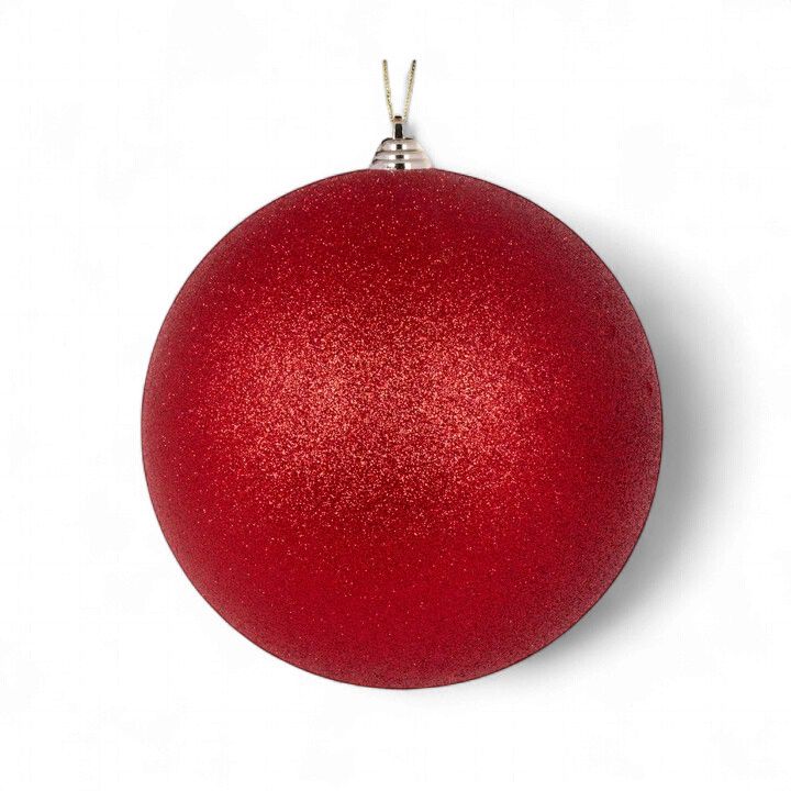 20 CM Red Glitter Bauble