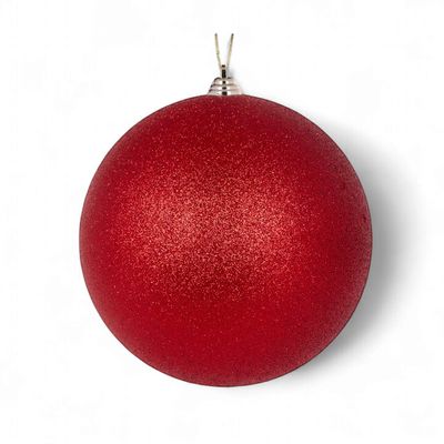 20 CM Red Glitter Bauble