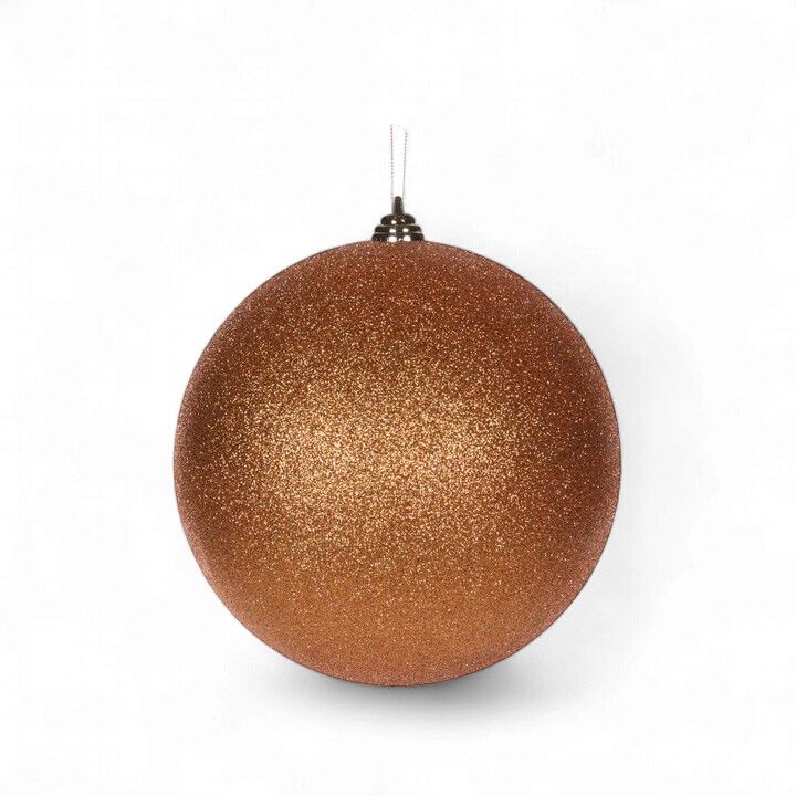 20 CM Copper Glitter Bauble