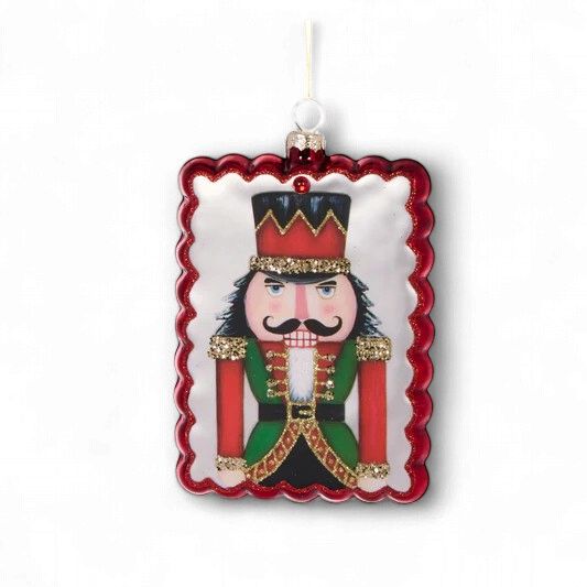 Retro Red Nutcracker Post Card Hanging