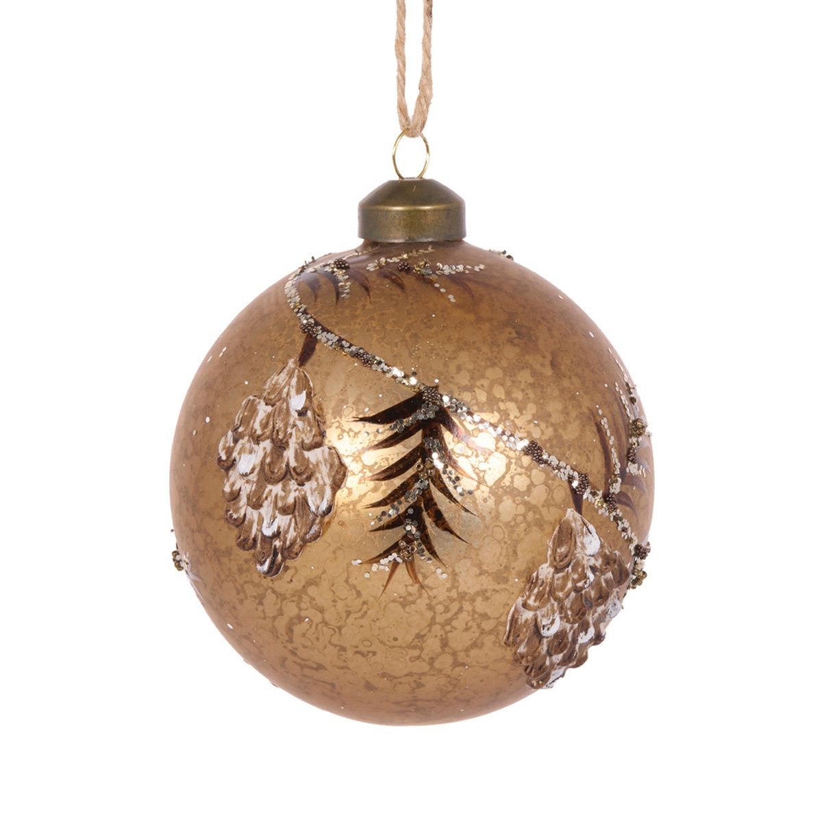 Mercury Gold Pinecone Bauble