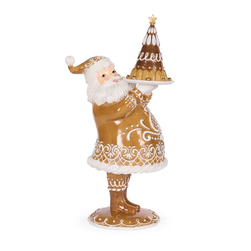 43 CM Gingerbread Santa With Cake