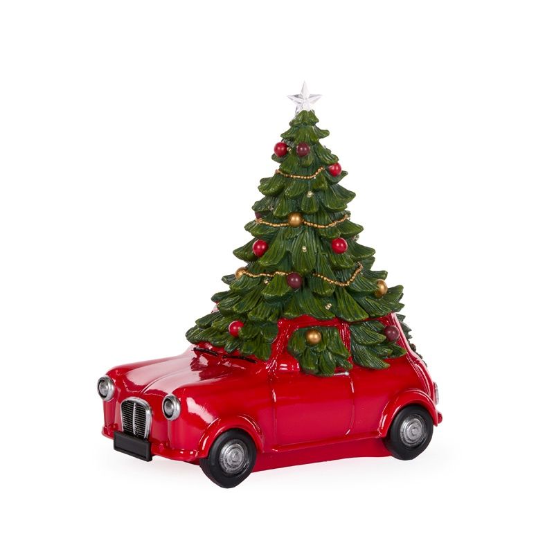 LED Vintage Car With Christmas Tree