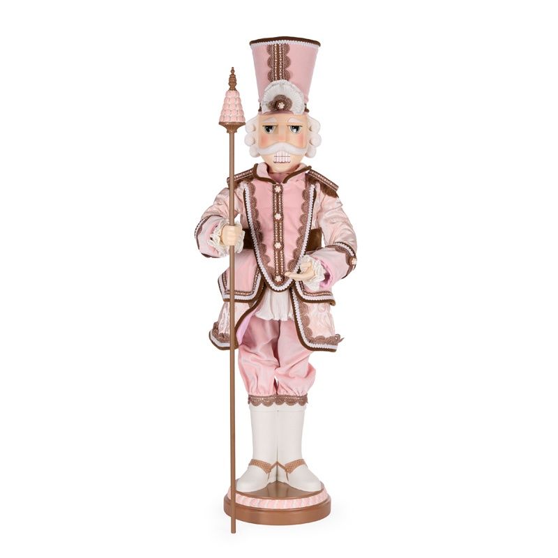 96 CM Pastel Fabric Nutcracker With Staff