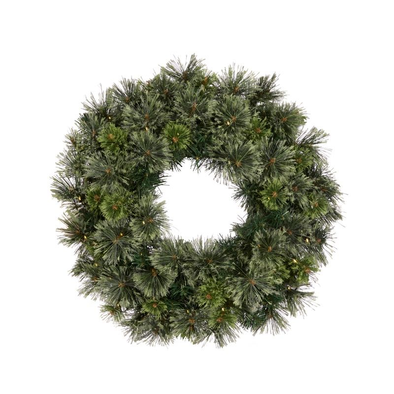 60 CM Frosted Scotch Pine Wreath - 70 LED
