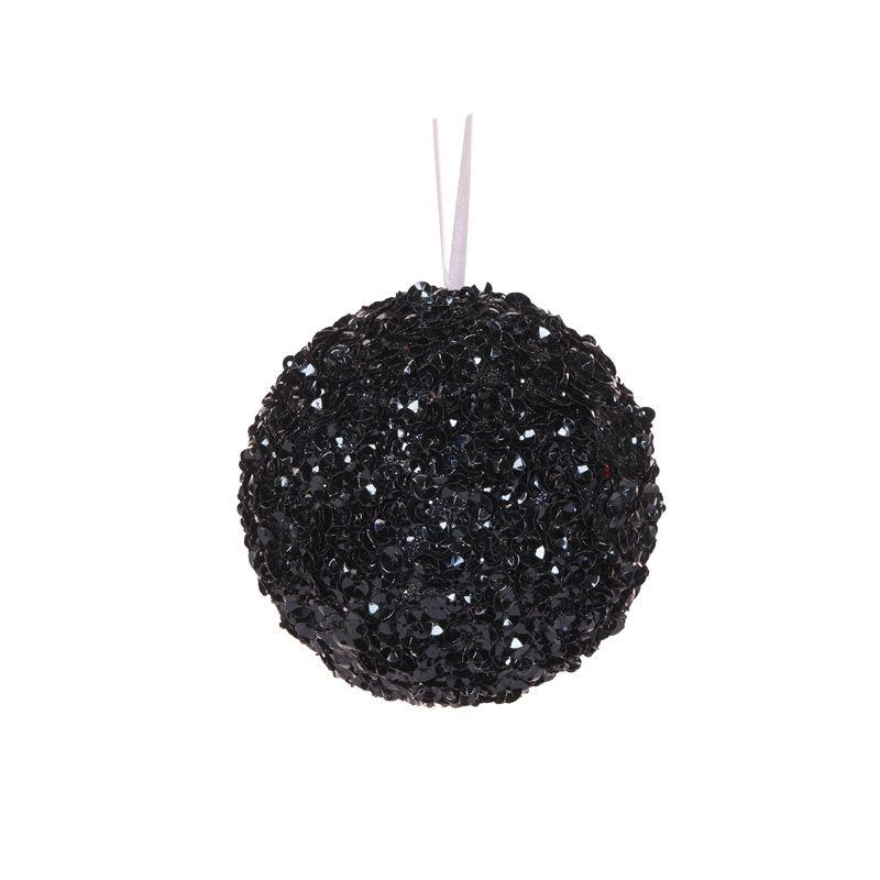 Navy Crystal Confetti Bauble
