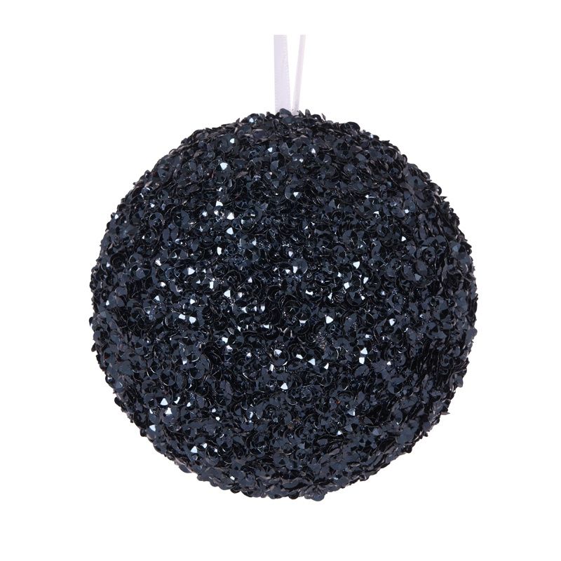 XL Navy Crystal Confetti Bauble