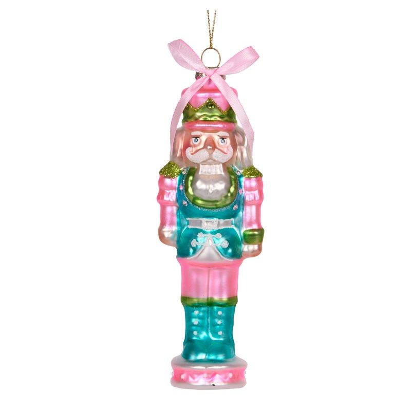 Pink Retro Joy Nutcracker Ornament