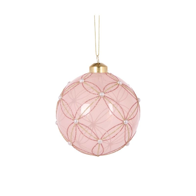 Pink Quilted Pearl Bauble