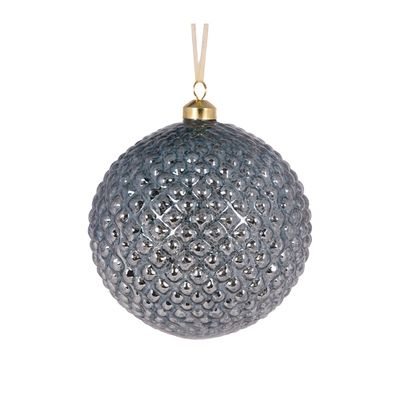 Transparent Gunmetal Stud Bauble