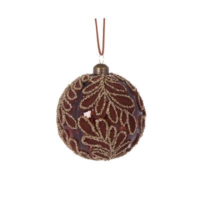 Chocolate Velvet Fern Bauble