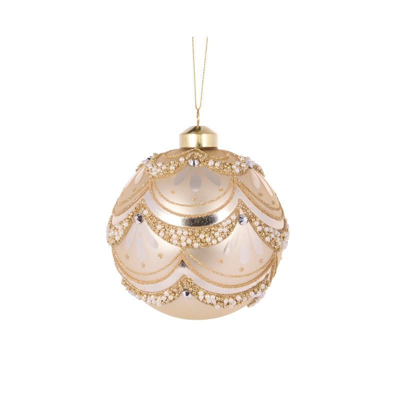 Gold Embellished Scallop Bauble