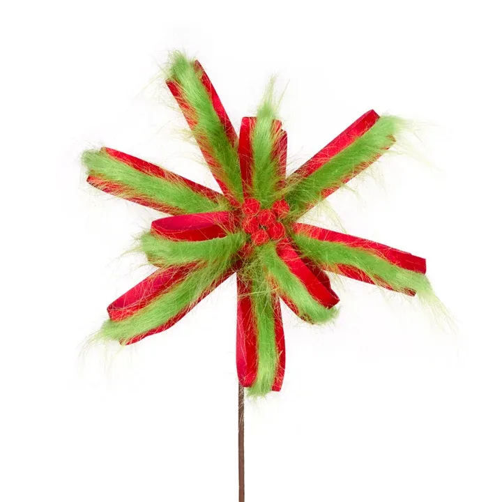 Green And Red Loop Poinsettia