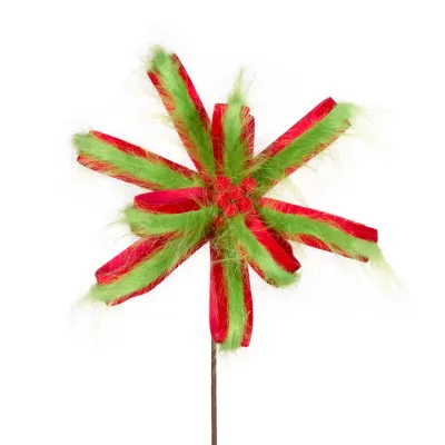 Green And Red Loop Poinsettia