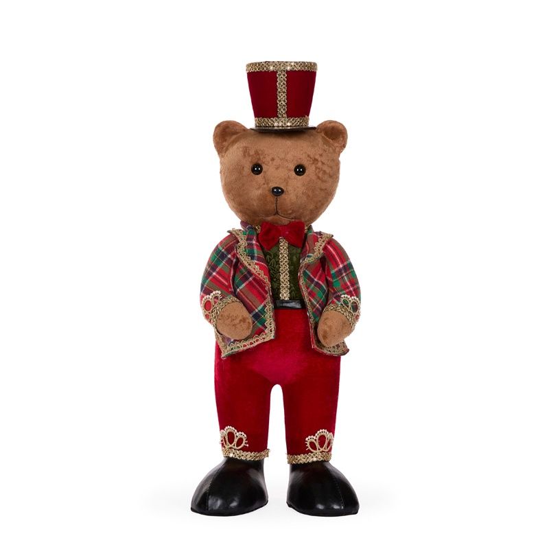 Traditional Red Tartan Mr Bear