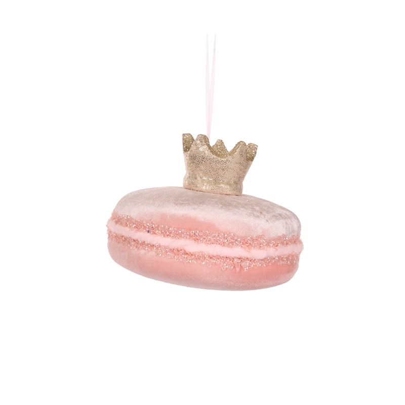 Large Pale Pink Macaron With Crown