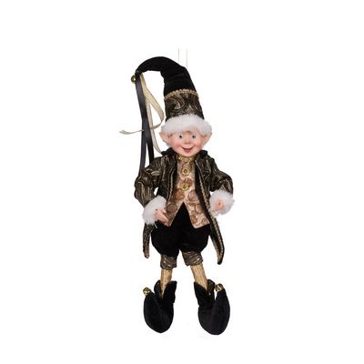 40 CM Black Fabric Elf