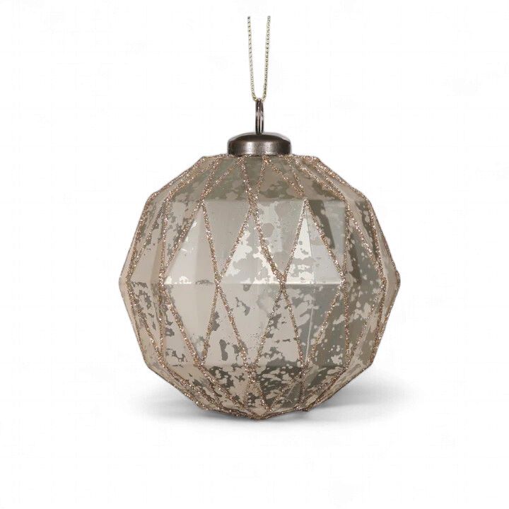 Matte Champagne Diamond Bauble