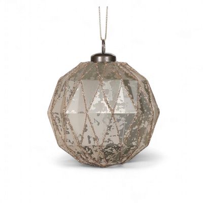 Matte Champagne Diamond Bauble