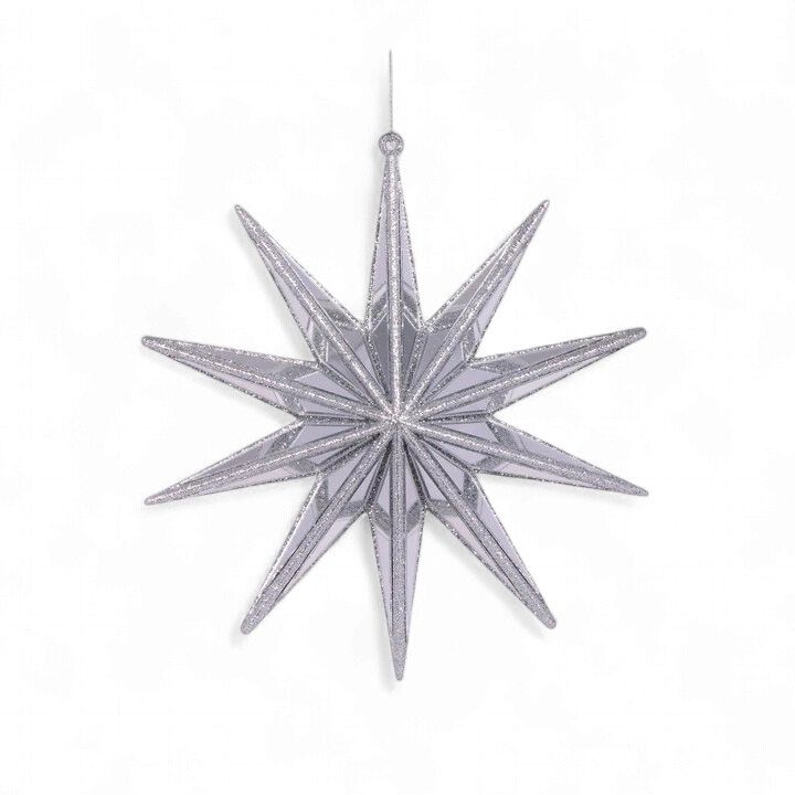 10 Point Hanging Star Silver