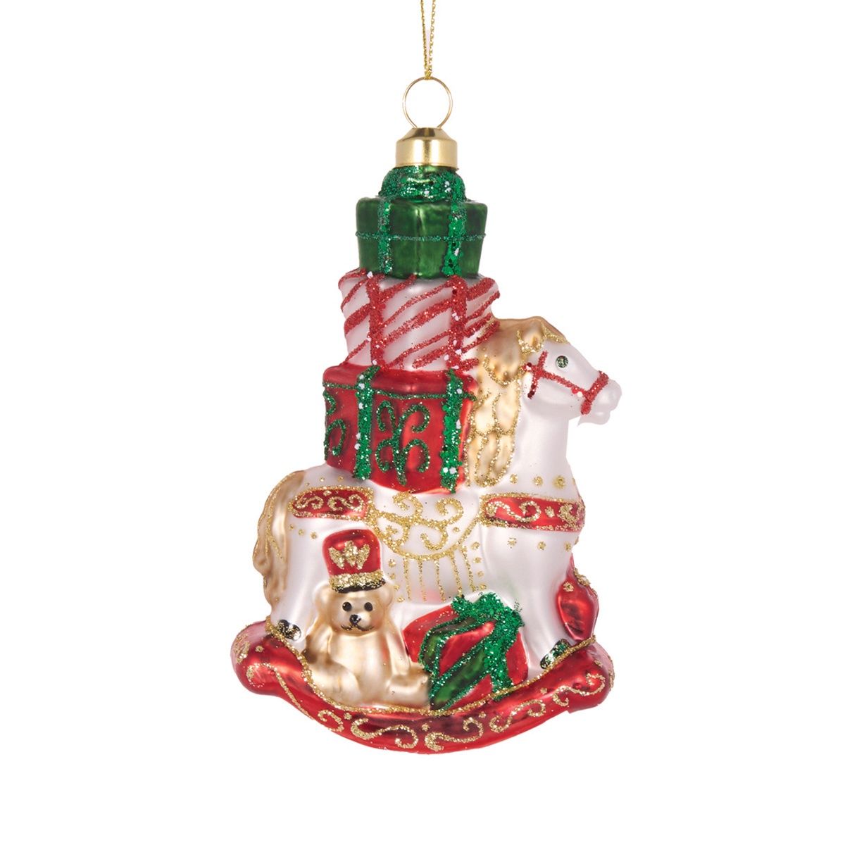Festive Traditional Rocking Horse Ornament