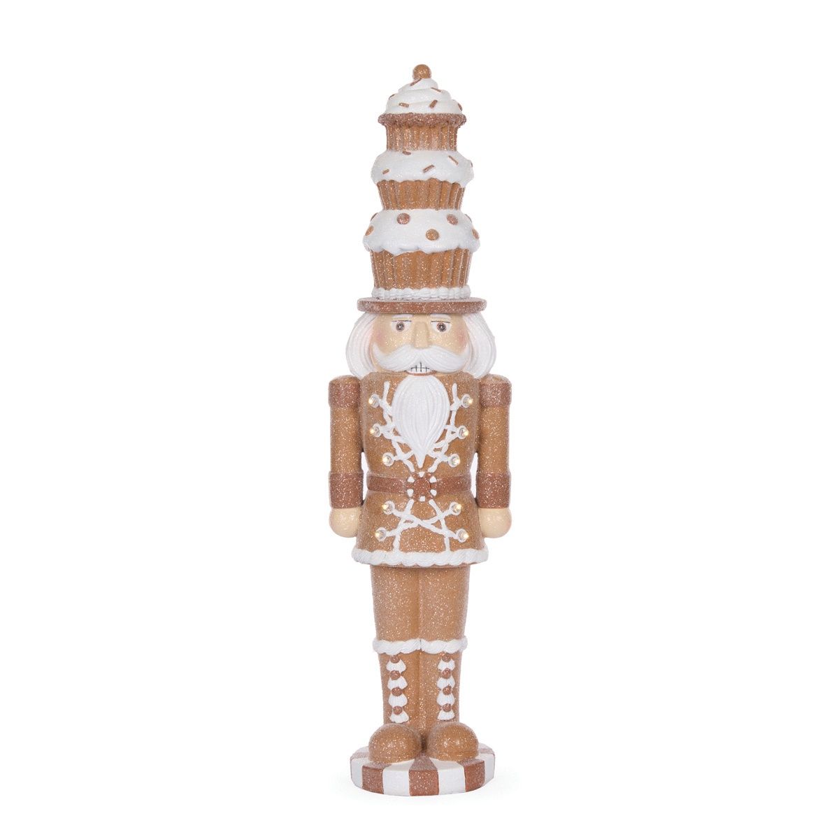 46.5 CM Piped Gingerbread Cupcake Nutcracker