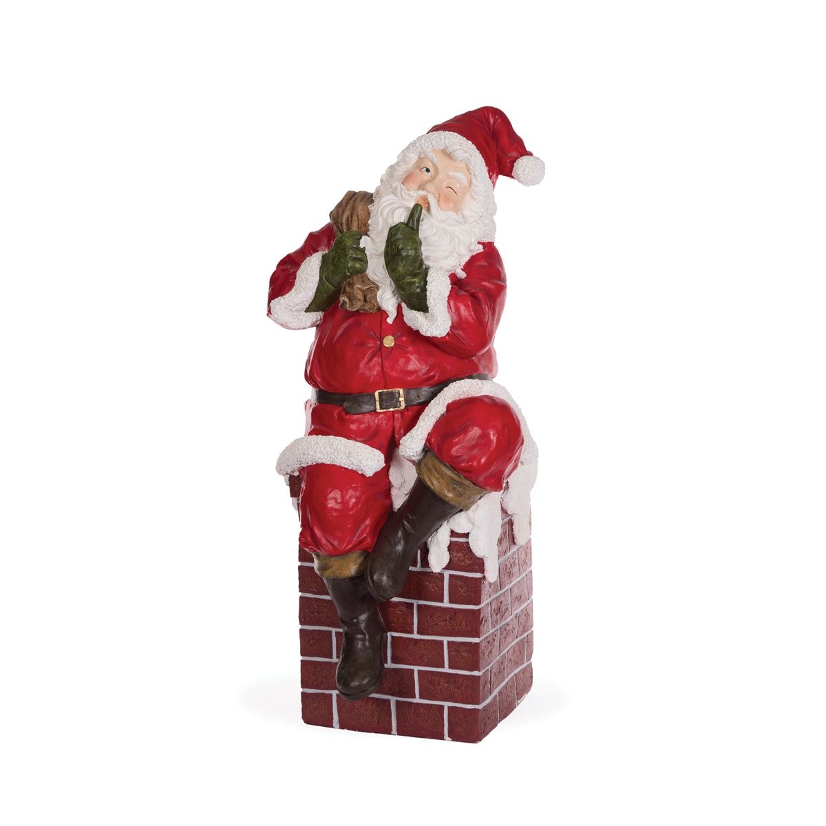 98 CM Traditional Santa On Chimney