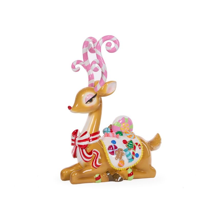 Candy Joy Sitting Reindeer