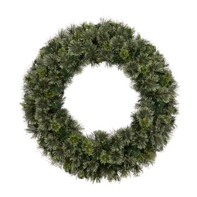 90 CM Frosted Scotch Pine Wreath - 100 LED