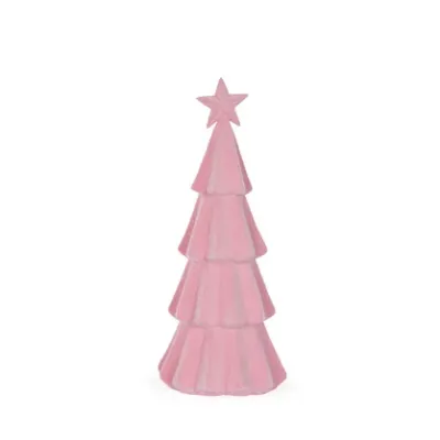 30 CM Pink Flocked Tree